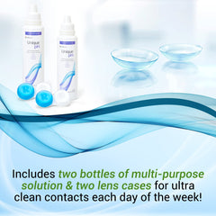 Included RGP lens case with Menicon Unique pH Multipurpose Solution for safe storage.