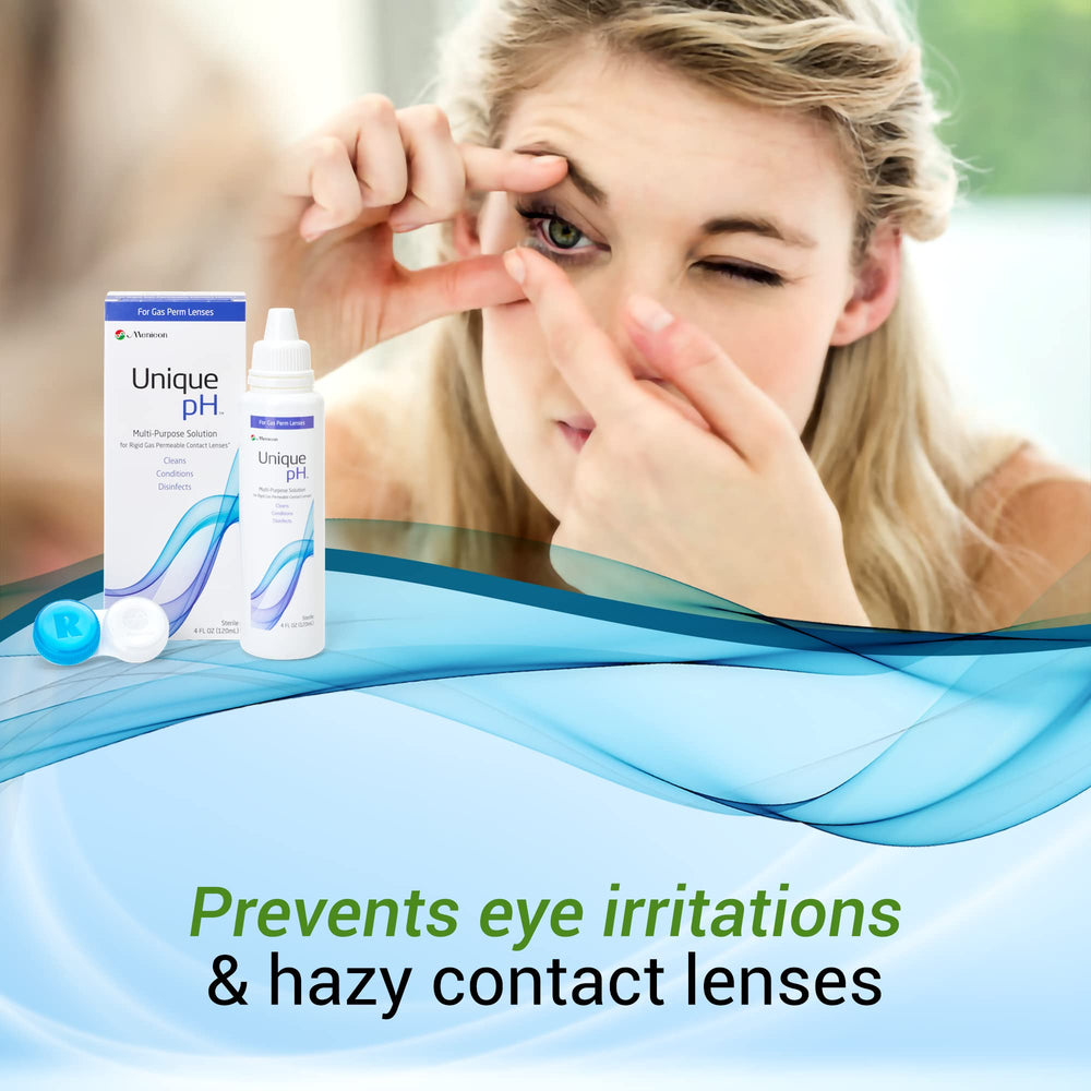 Menicon Unique pH protein removal visualized for clearer vision.