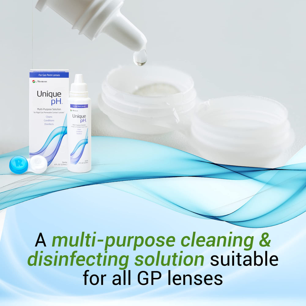 Menicon Unique pH sterile lens case included for safe storage.