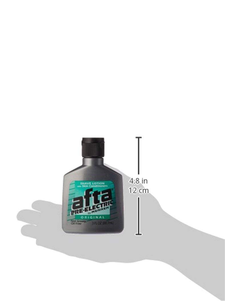 Mennen Afta Pre-Electric Lotion texture close-up shows silky, oil-free feel