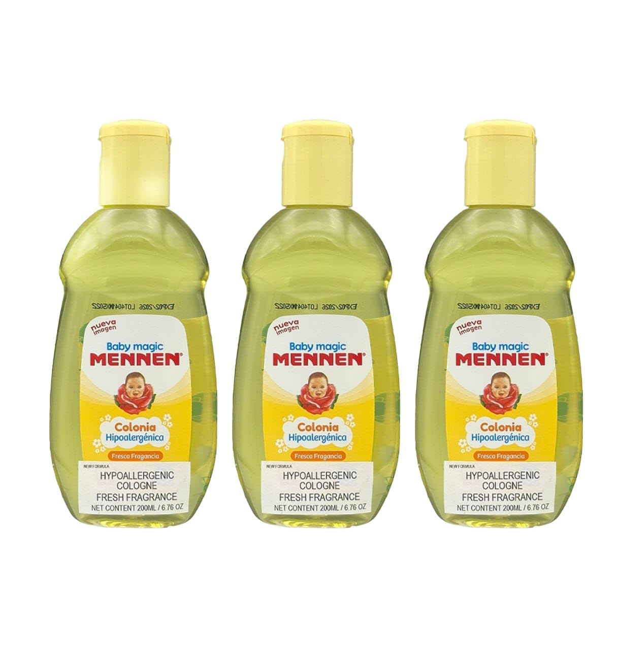 Mennen Baby Cologne triple pack sealed shows convenient baby fragrance option