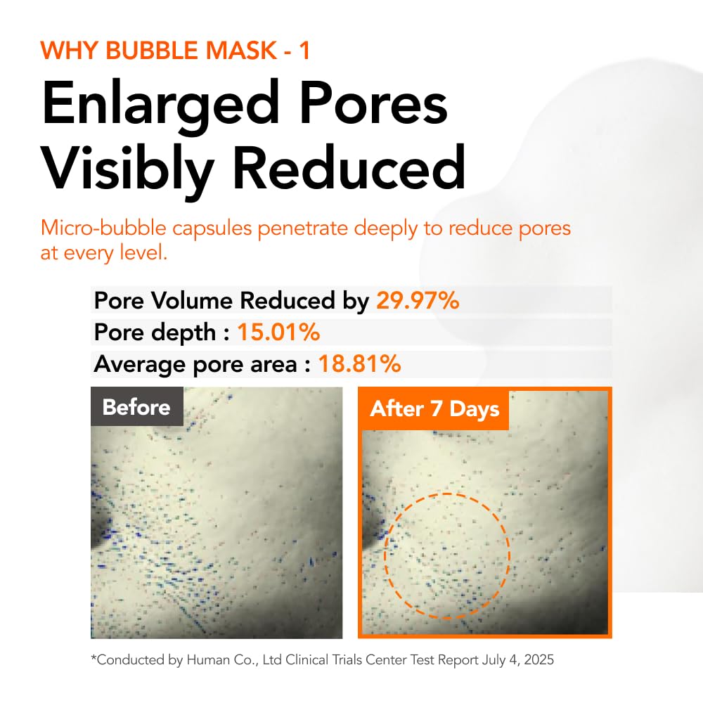 MENOKIN bubble mask foam closeup highlights airy texture and gentle tingling.