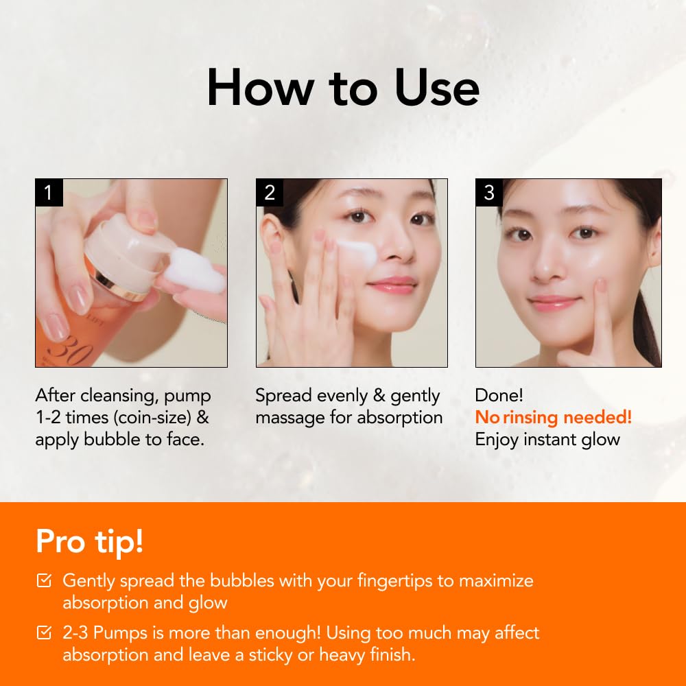 MENOKIN bubble mask foam closeup demonstrates delicate bubbles on skin.