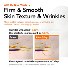 MENOKIN collagen-niacinamide mask label showcases key ingredients for skin support.