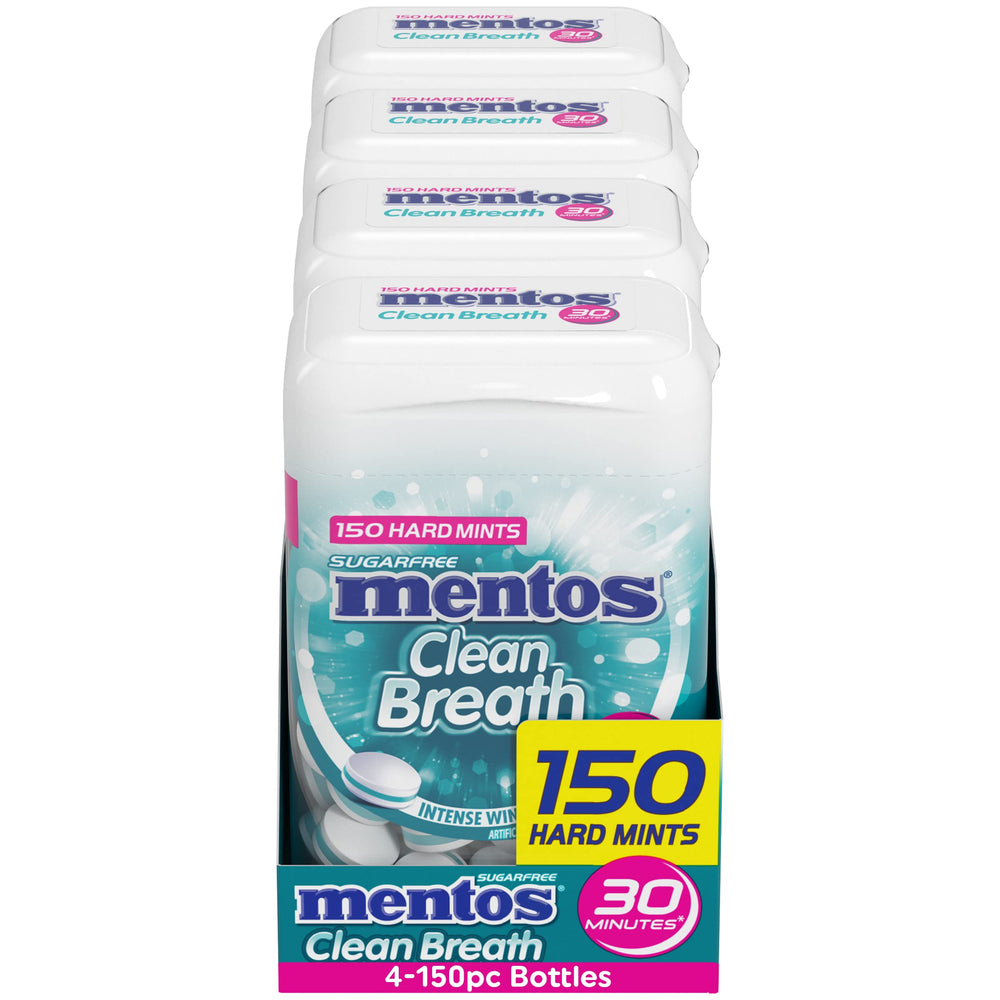 Mentos 150 pieces per container highlight value and long-lasting supply.