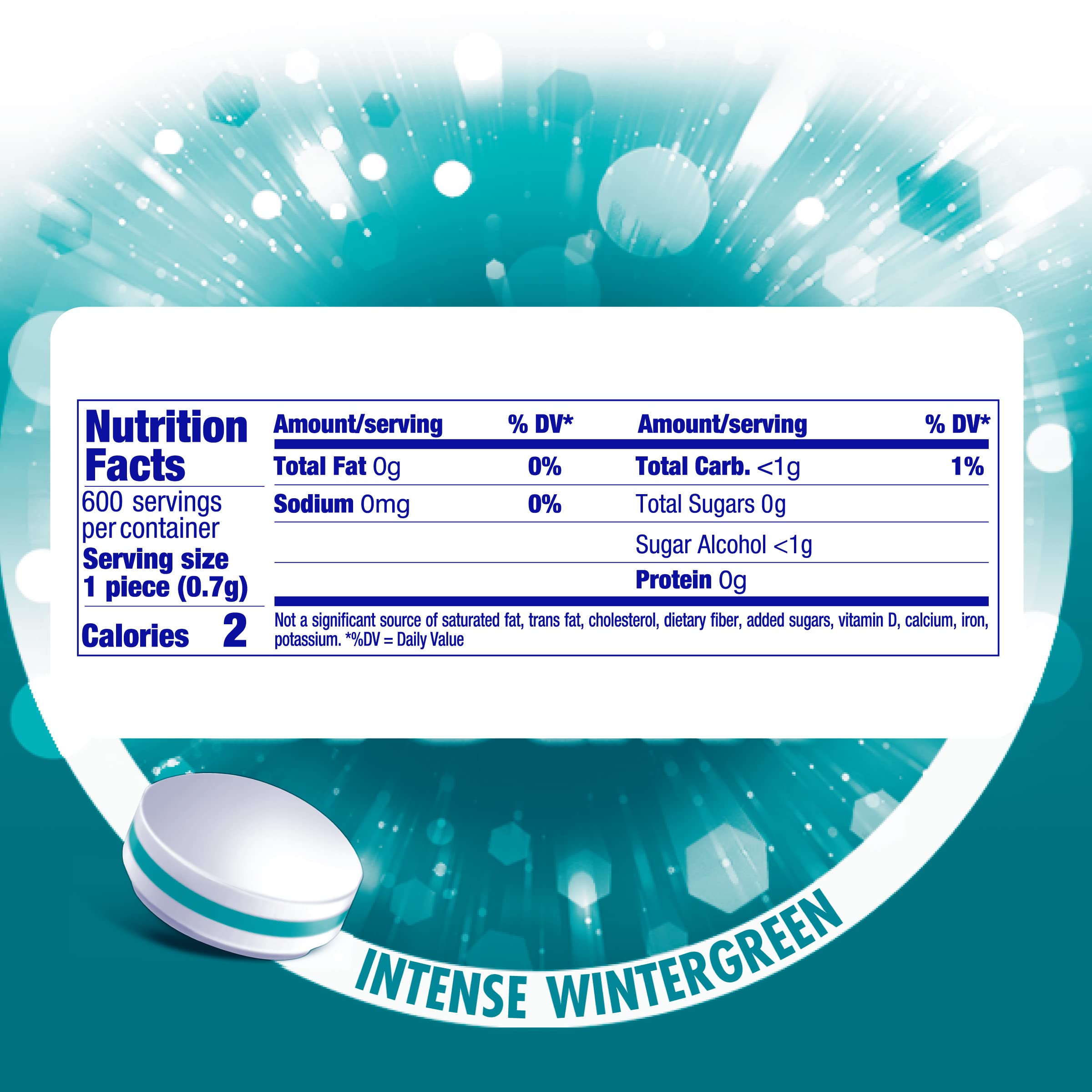 Mentos Intense Wintergreen mints in an open pack ready for quick breath refresh.