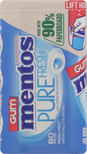 Mentos Pure Fresh gum contains xylitol ingredient for potential oral benefits