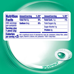Open Mentos Pure Fresh Spearmint bottle reveals 50-piece gum.
