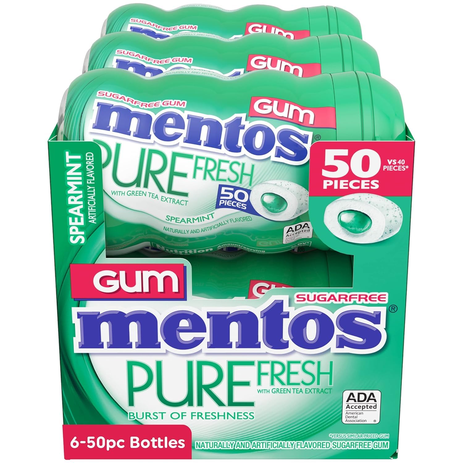 Mentos Pure Fresh on-the-go pack enables quick breath refreshment during travel.