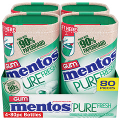 MENTOS Pure Fresh Sugar-Free Gum Spearmint on-the-go image emphasizes portable mint for commuters.