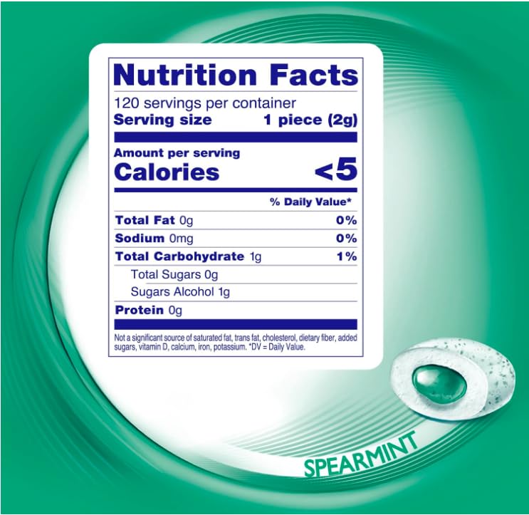 MENTOS Pure Fresh sugar-free spearmint gum bulk bag resealable top for convenient refills