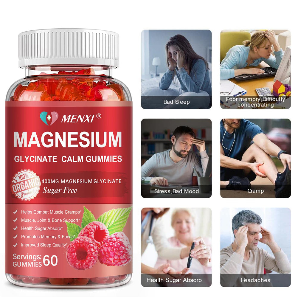 MENXI Magnesium Gummies daily-serving pack displayed for convenient routine.