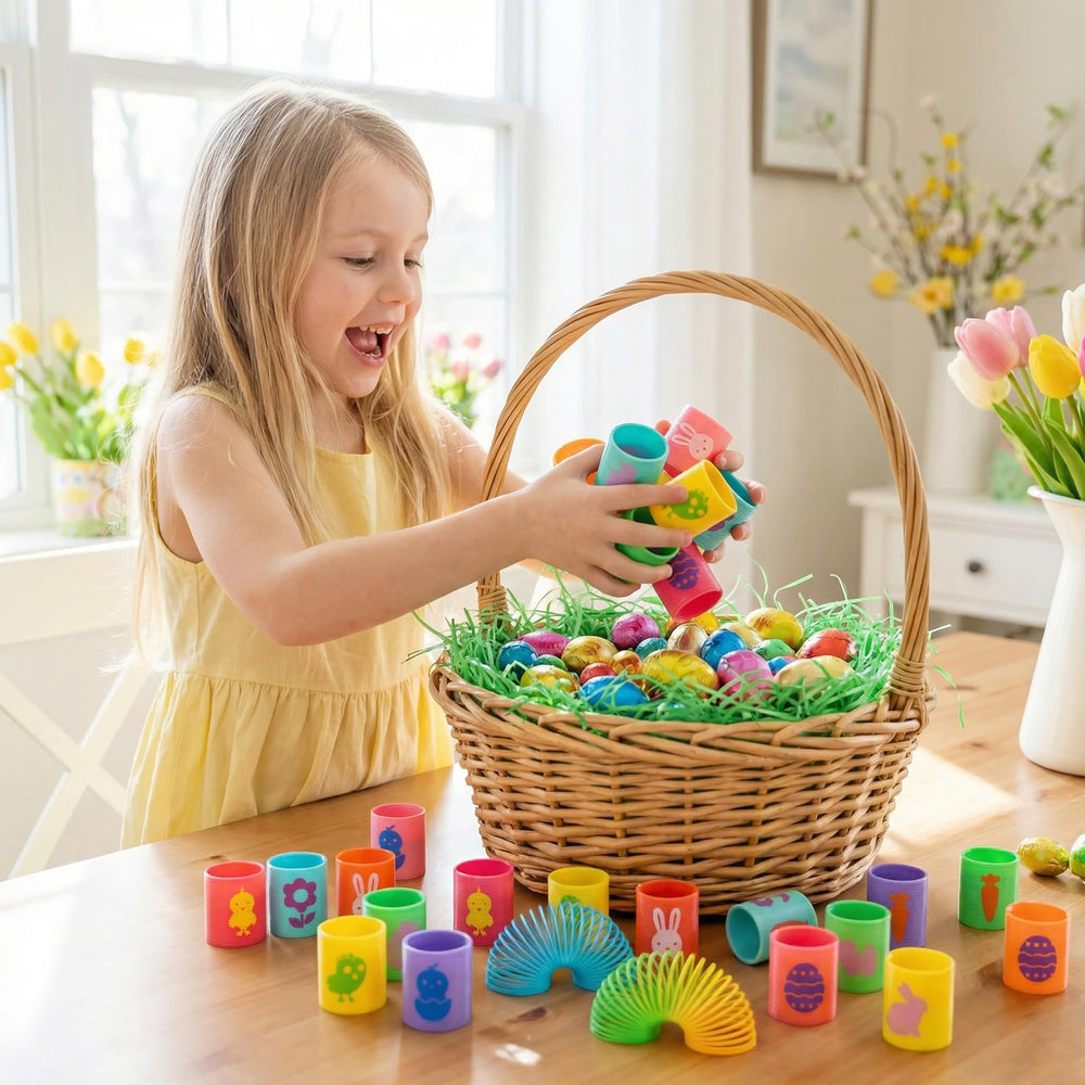 Menzcci Easter gift exchange toy with eight colors for family fun.