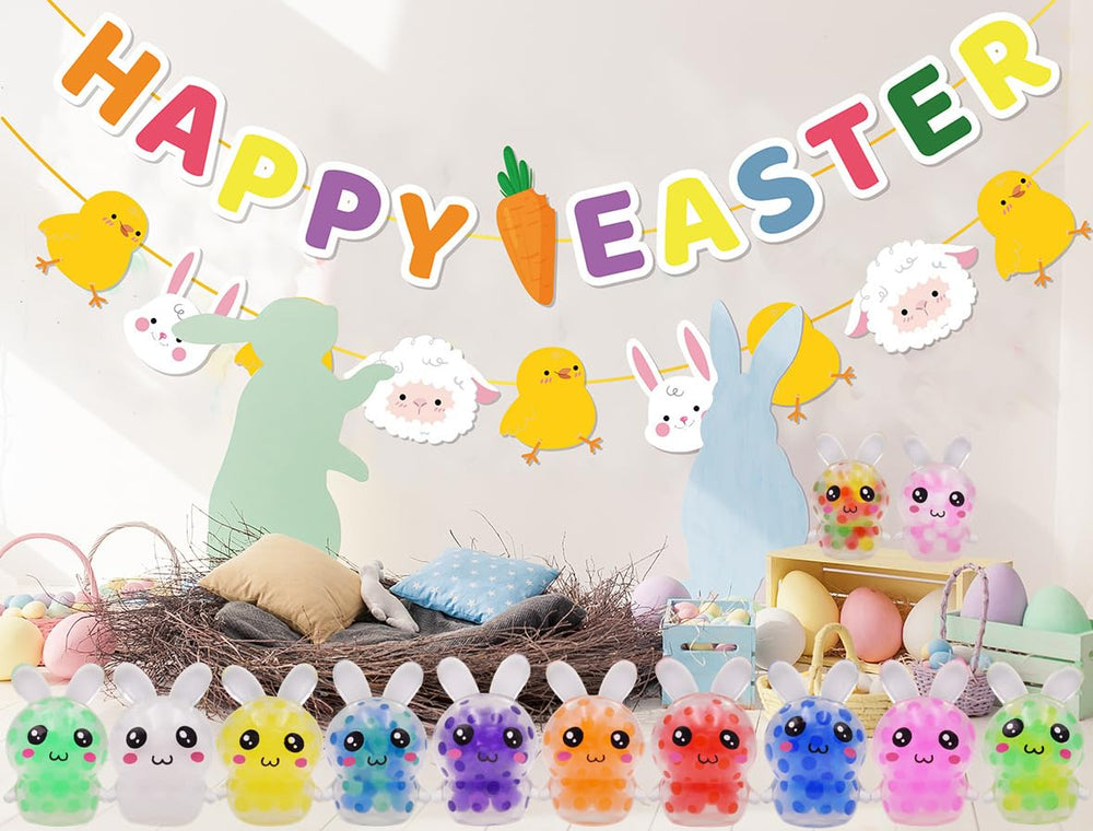 Menzcci mini bunny toys as Easter party favors and decorations