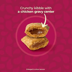 Meow Mix Gravy Bursts crunchy kibble texture close-up
