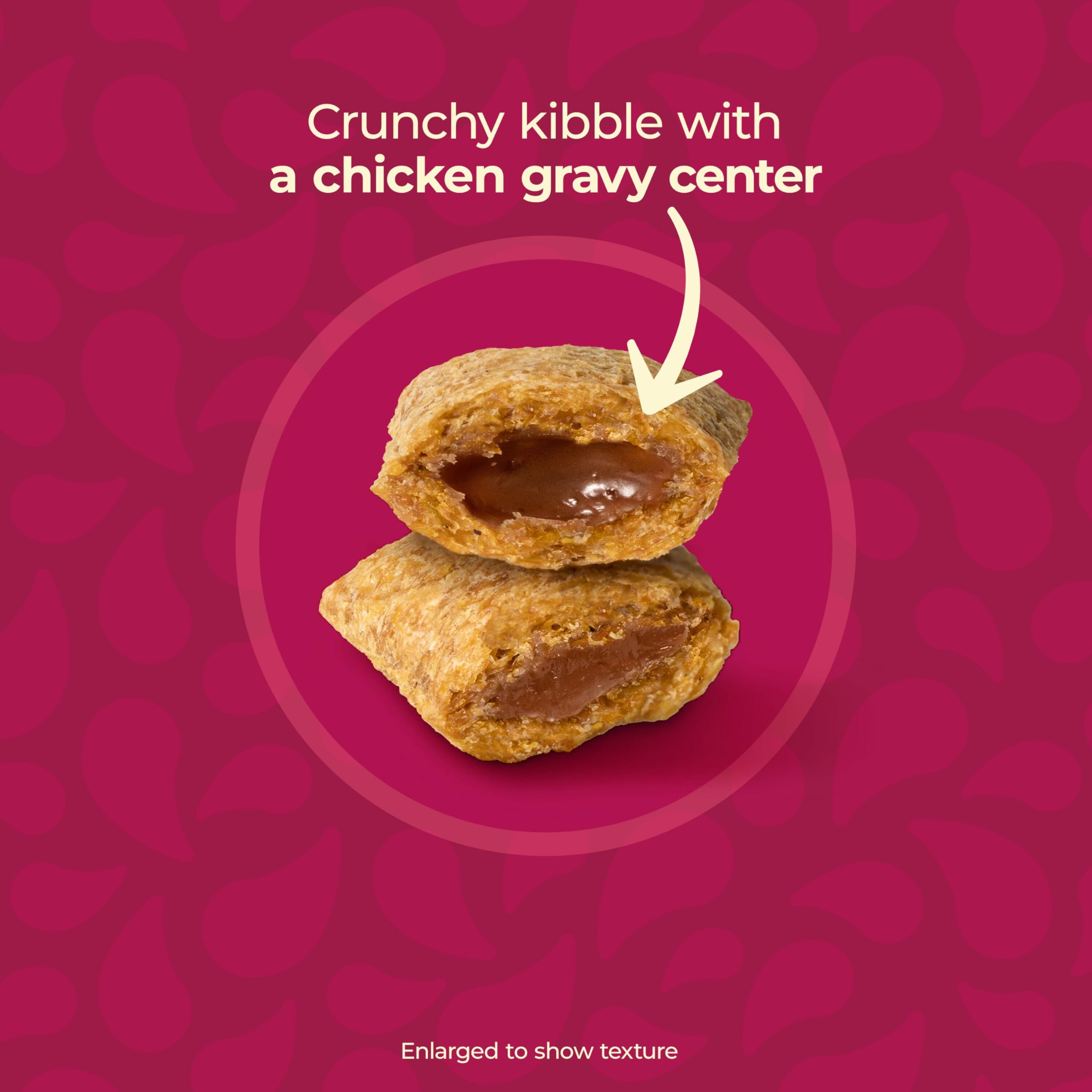 Meow Mix Gravy Bursts protein-rich kibble for active cats.