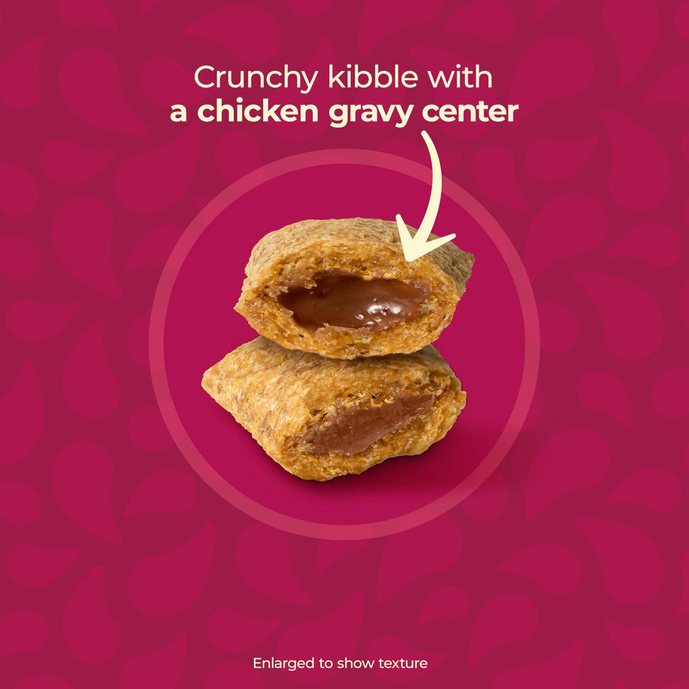 Meow Mix Gravy Bursts protein-rich kibble for active cats.