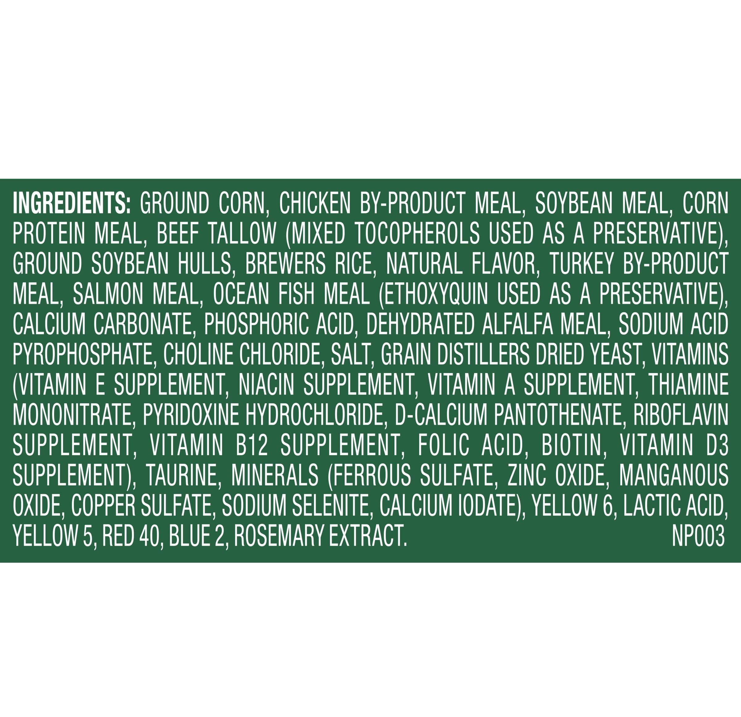 Alfalfa flavor accent in Meow Mix Indoor Health for indoor palates