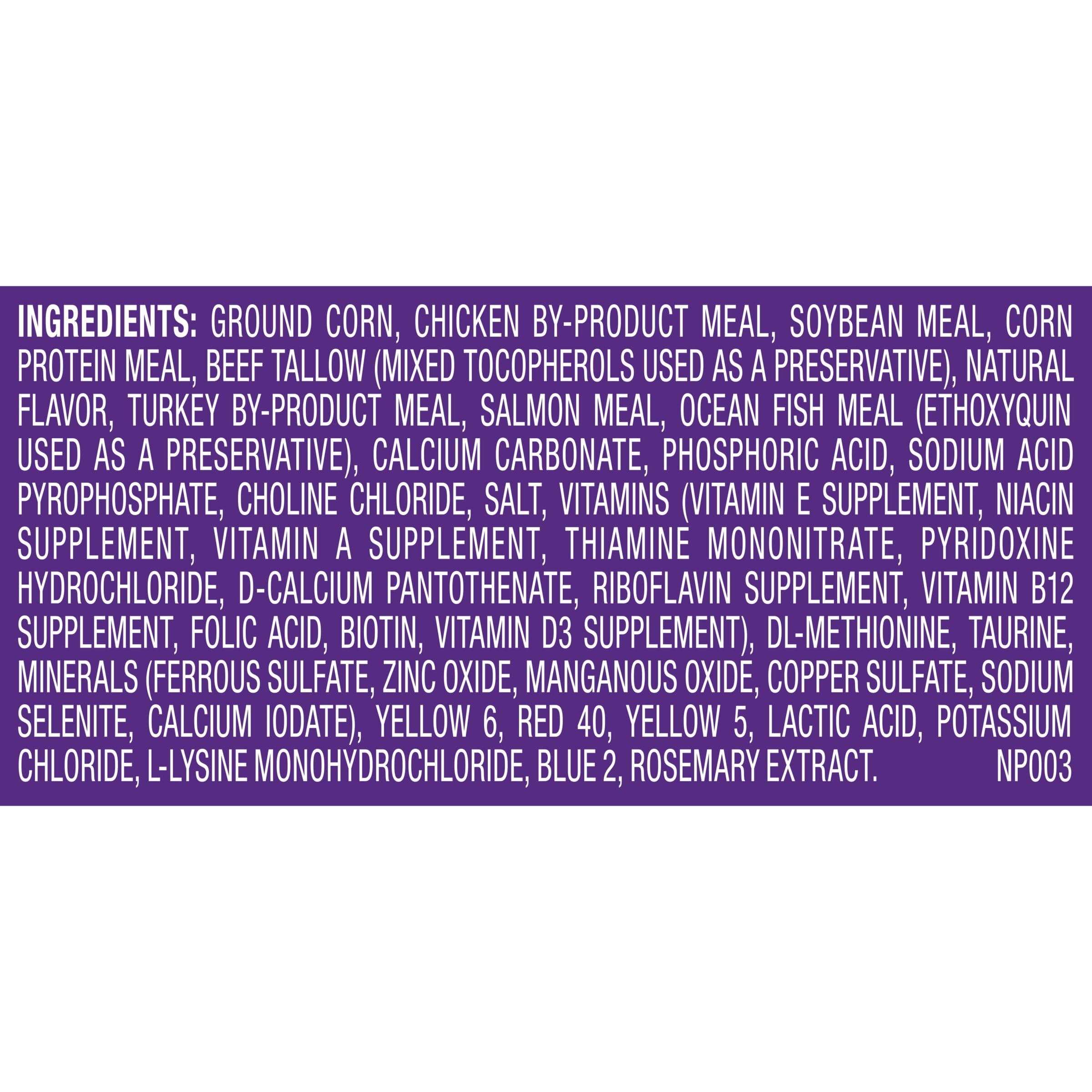 Meow Mix Original Choice antioxidants closeup signals long-term health support.