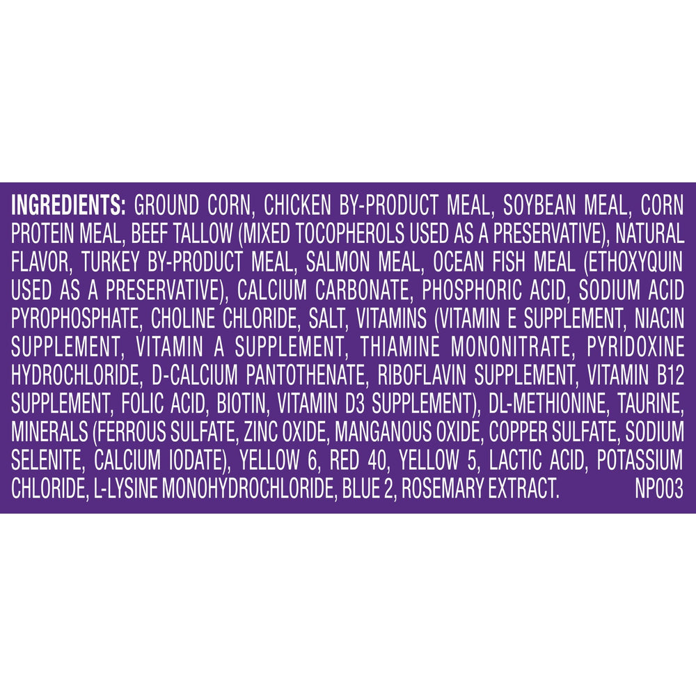 Meow Mix Original Choice antioxidants closeup signals long-term health support.