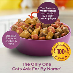 Meow Mix Tender Centers 3-pound bag displayed for home feeding