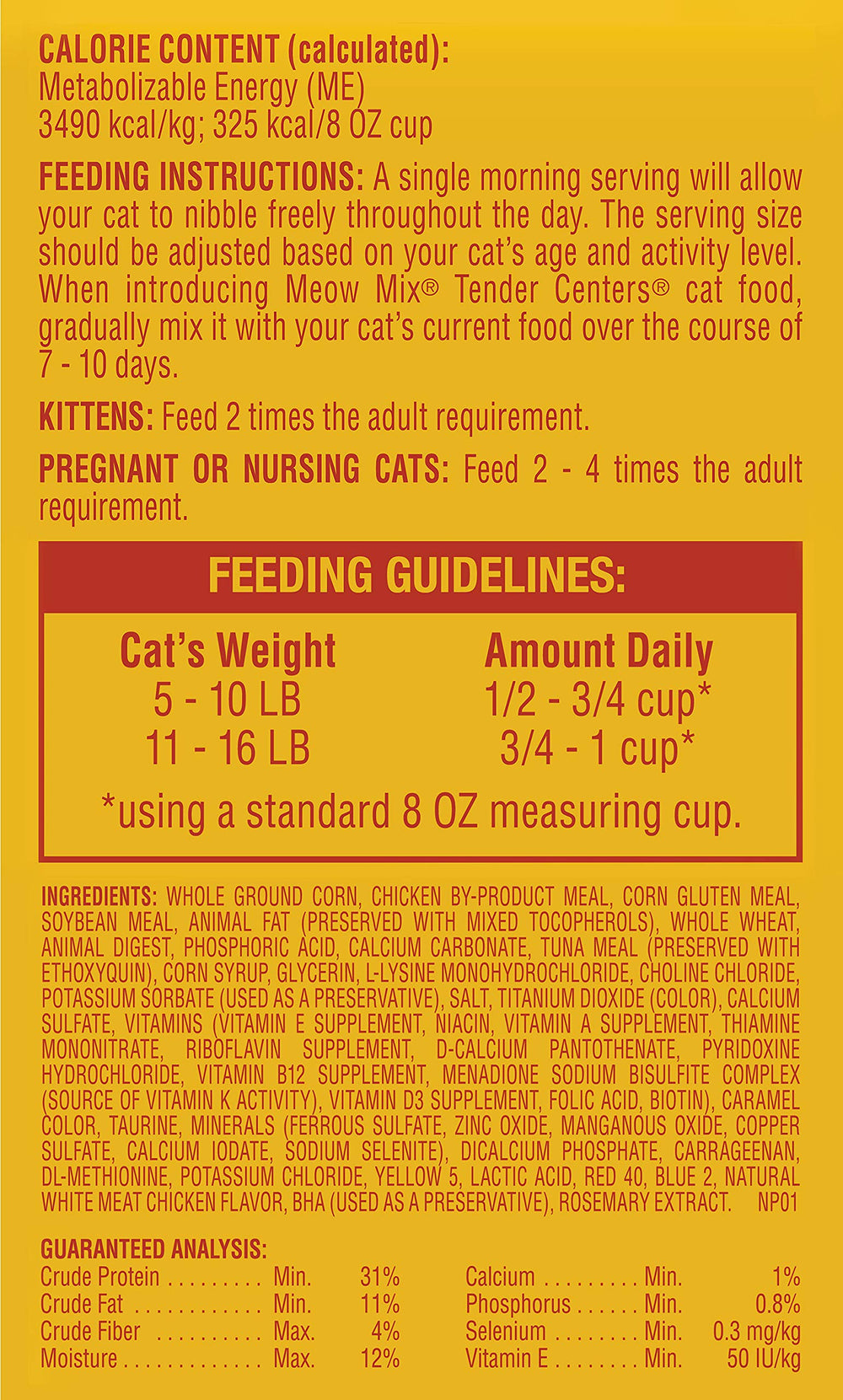 Meow Mix Tender Centers case of four for convenient cat meals