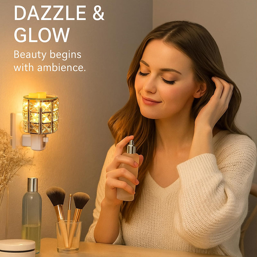 MeplLivs warm night light creating a cozy glow around fragrance