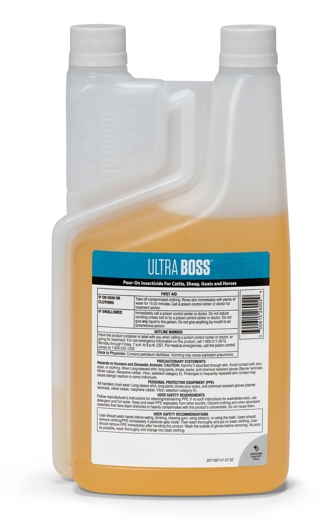 MERCK Ultra Boss Pour On application on horse for quick, natural care