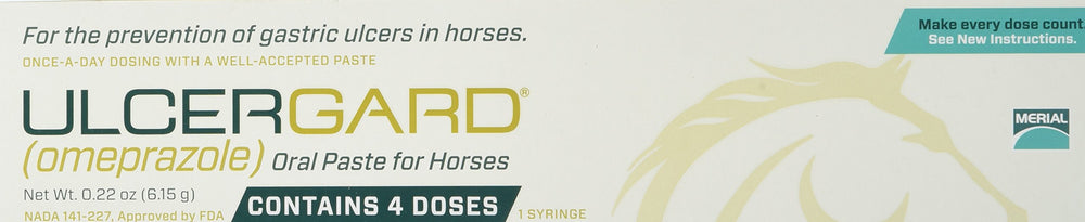 Merial UlcerGard omeprazole paste syringe 6.15 g for preventive gastric health in horses.