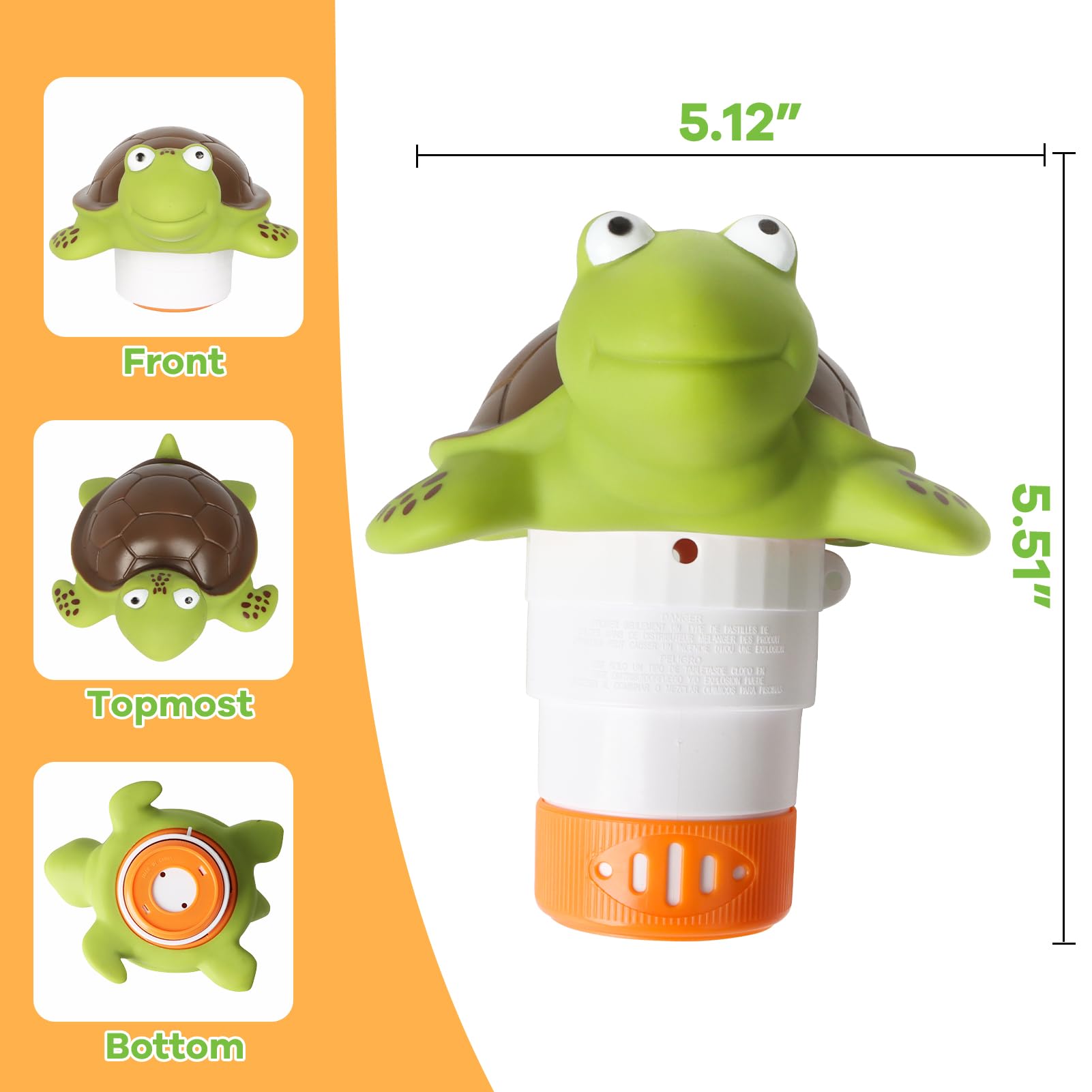 Merkia Turtle durable ABS plastic withstands outdoor use and sun exposure.