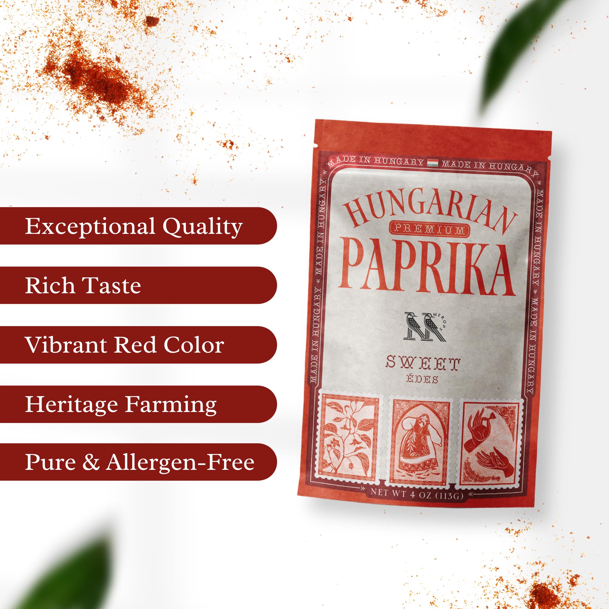 MEROPS Sweet Paprika Powder in a resealable bag ready for pantry storage.