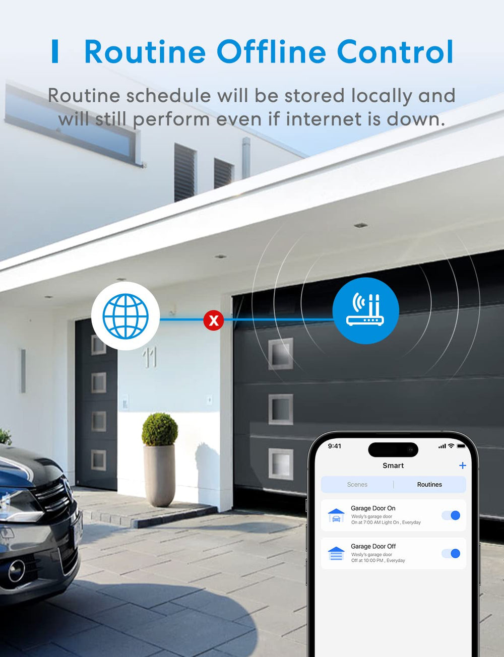meross no-hub setup image showing seamless app control