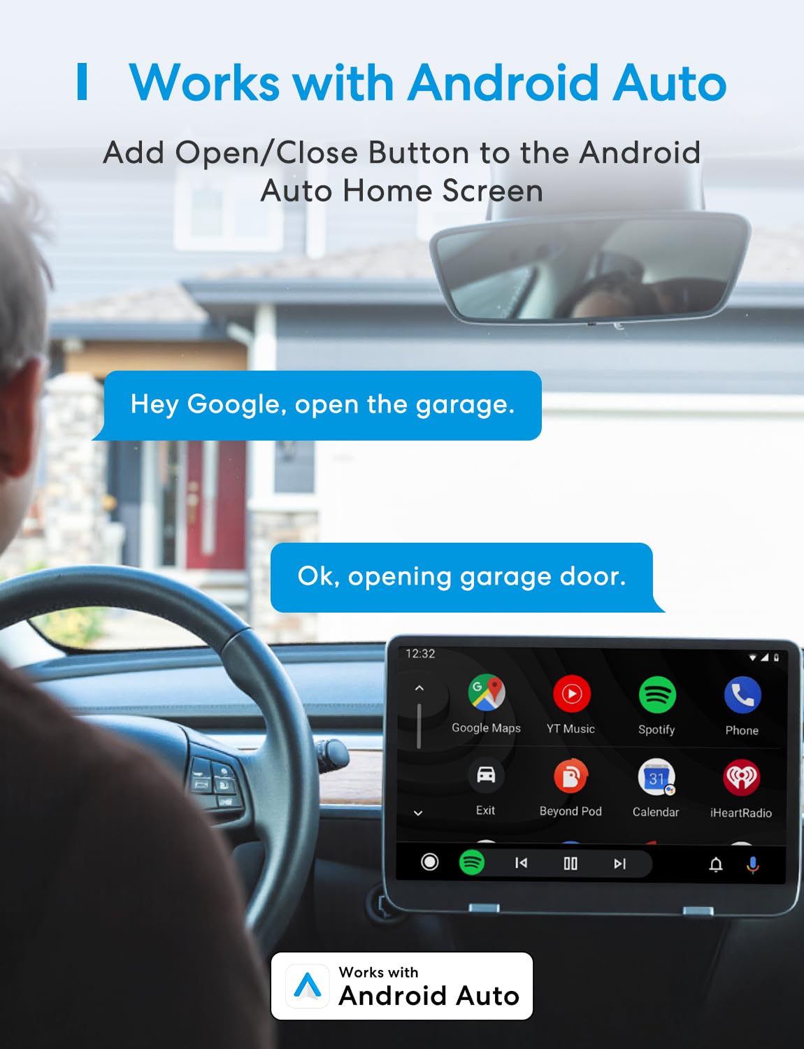 meross sensor-equipped garage door opener highlighting precise status monitoring