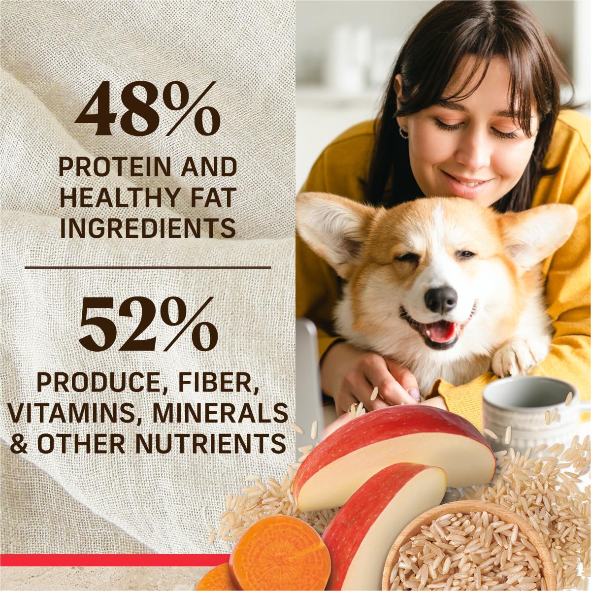 Merrick Healthy Grains potato-free label close-up