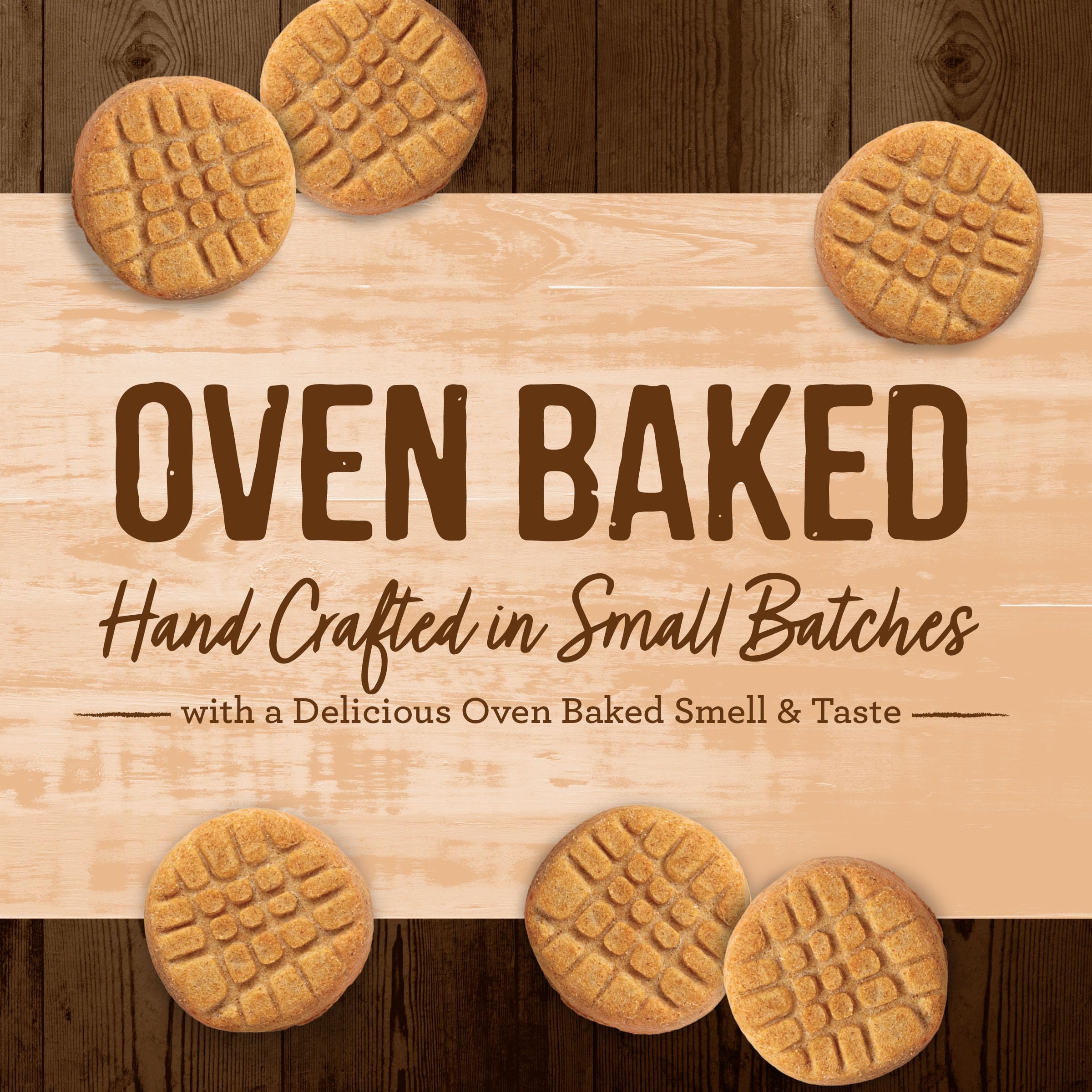 Merrick Pawsome Pnut Butter Cookie real ingredients highlight oats and peanut butter.