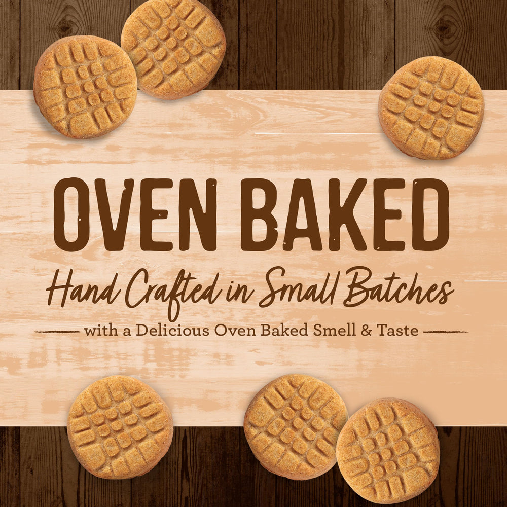 Merrick Pawsome Pnut Butter Cookie real ingredients highlight oats and peanut butter.