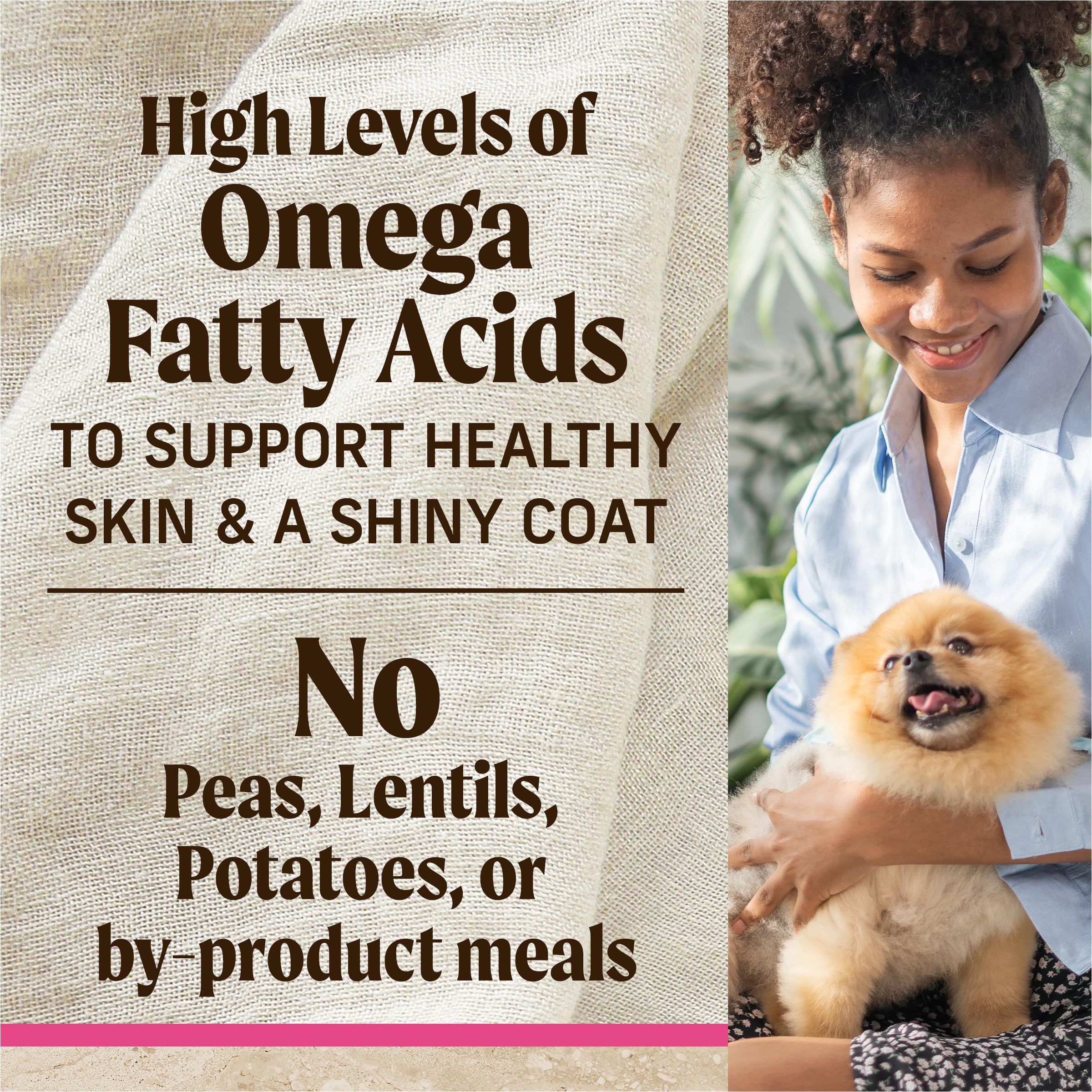 Merrick small-breed kibble bites fit tiny mouths