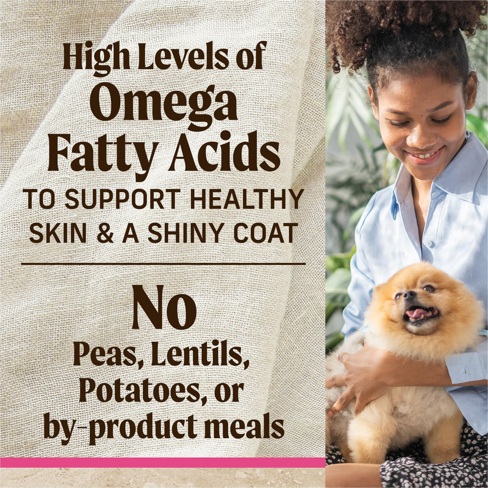 Merrick small-breed kibble bites fit tiny mouths