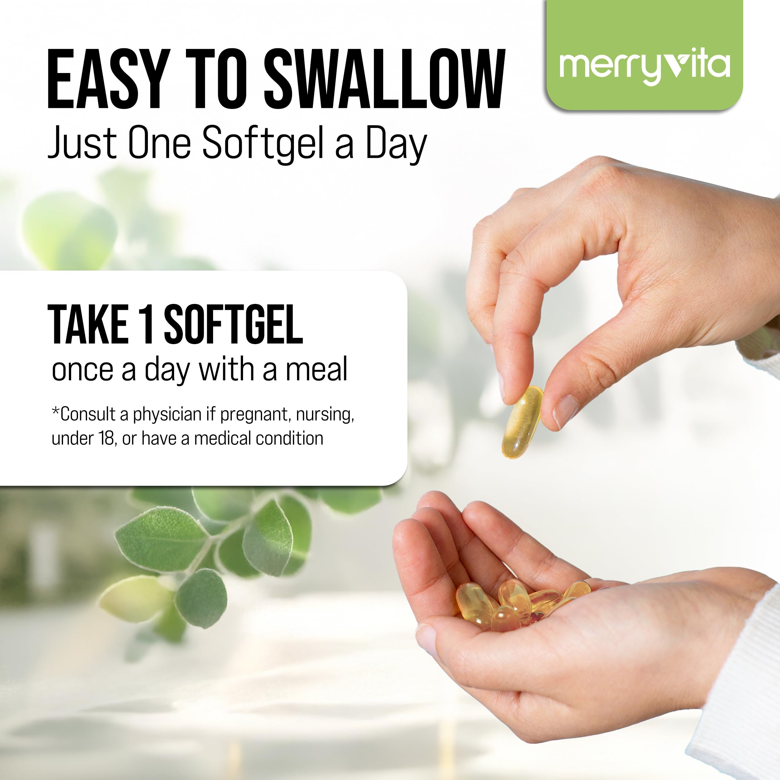 Merryvita product photo with GMP badge indicating quality control