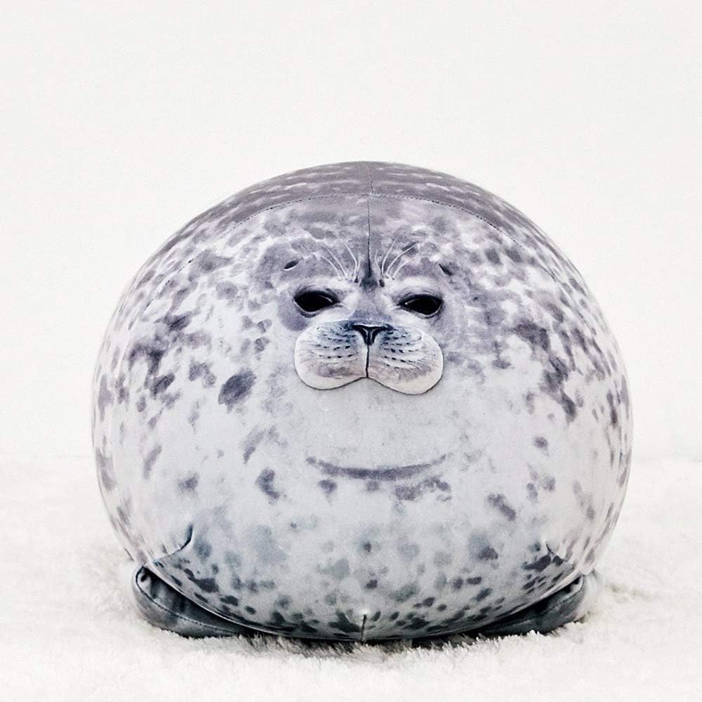MerryXD Chubby Blob Seal Pillow on sofa enhances cozy decor and touch