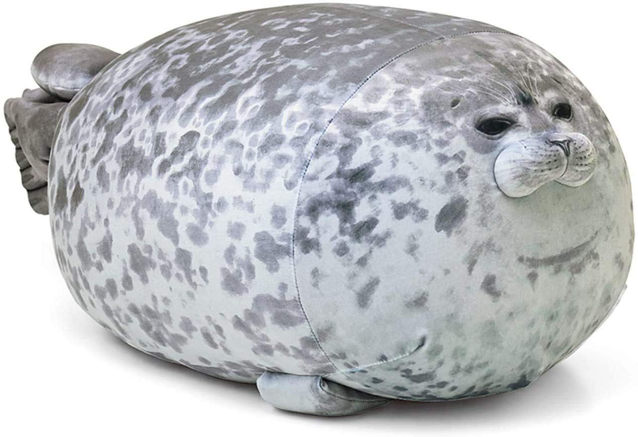 MerryXD Chubby Seal Pillow front view shows cuddly, cozy delight for lounging