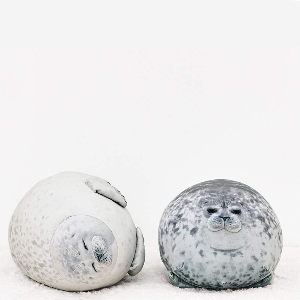 MerryXD Chubby Seal Pillow side view highlights its large, comforting size