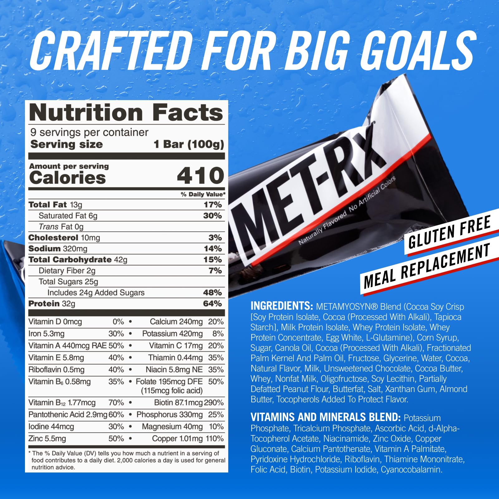 MET-Rx Big 100 Colossal 9-pack box, ready for stocking.