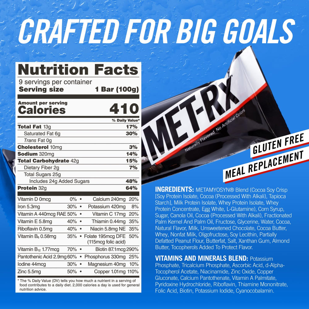 MET-Rx Big 100 Colossal 9-pack box, ready for stocking.