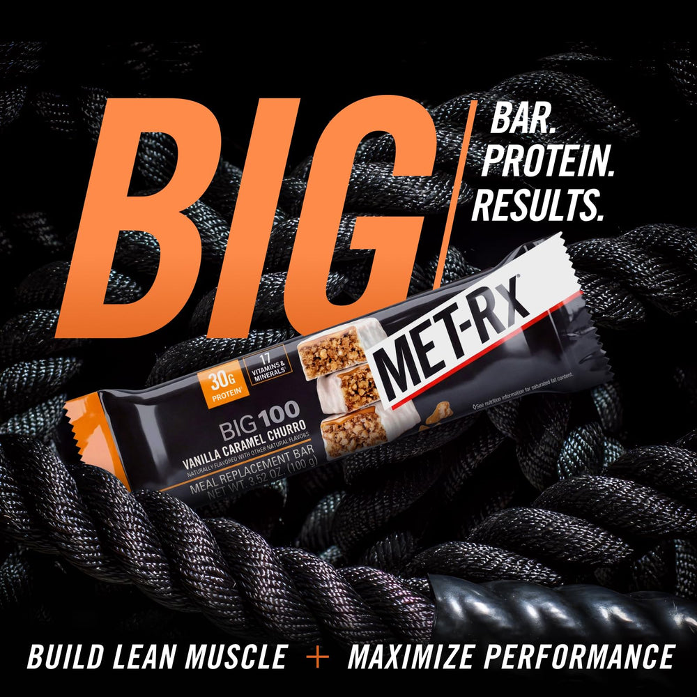 MET-Rx Big 100 Colossal bar ready as a quick meal replacement.