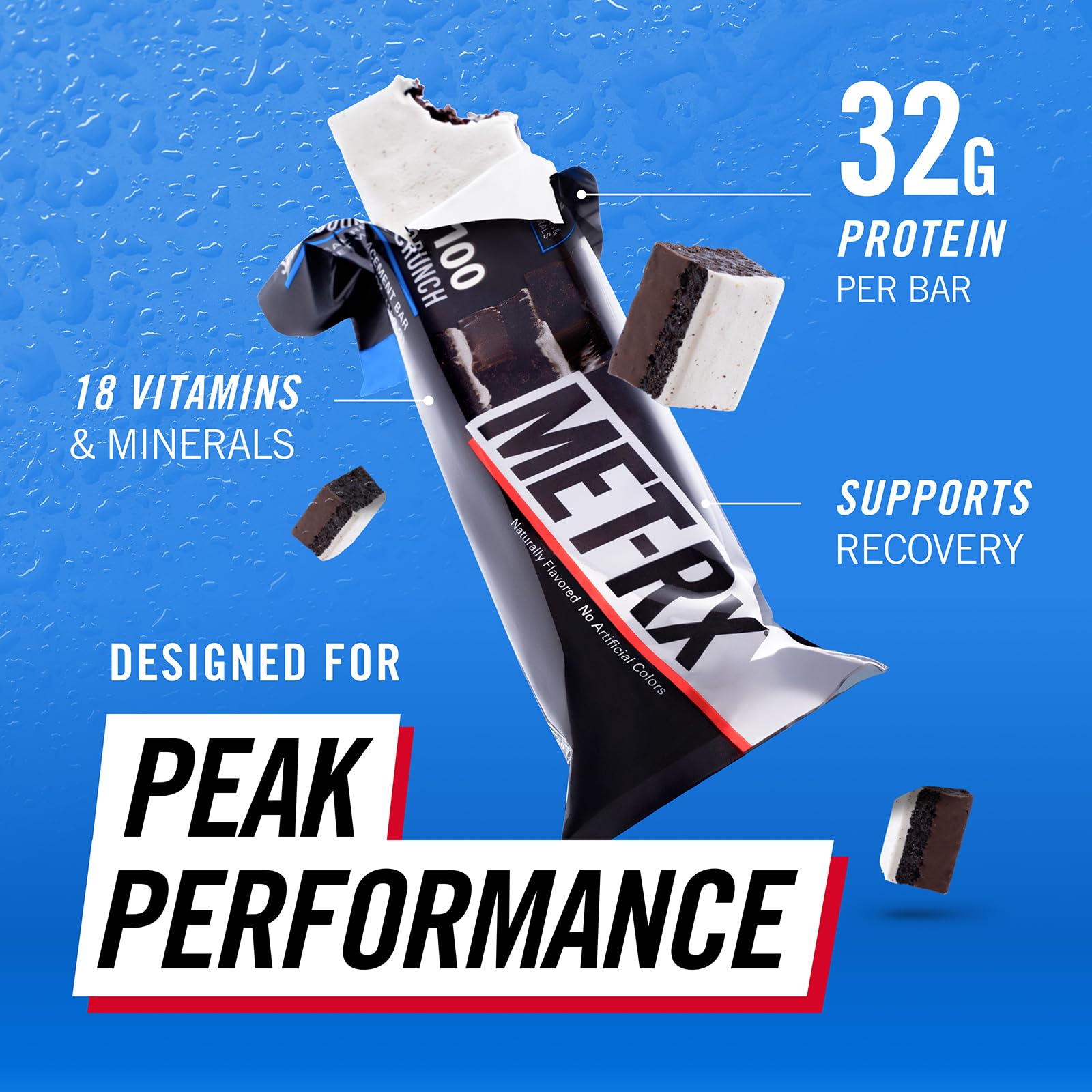 MET-Rx Big 100 Colossal nutrition panel showing 32g protein.