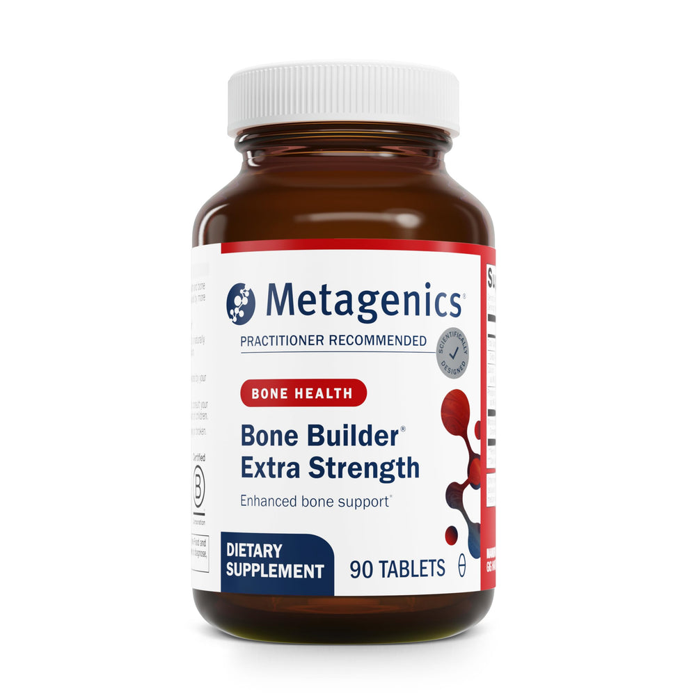 Metagenics Bone Builder Extra Strength tablets front view for daily bone support.