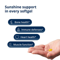 Metagenics D3 + K softgels close-up for easy daily use