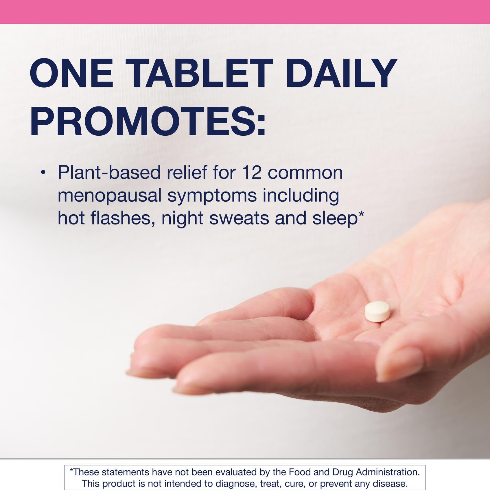 Close-up of Estrovera tablet showing daily 4 mg dose for routine use.
