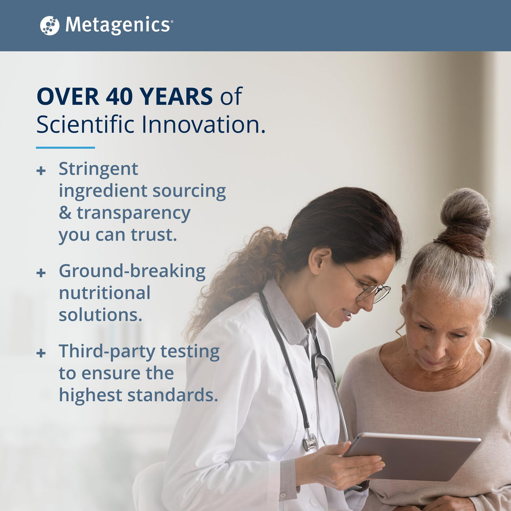 Metagenics HerWellness Recharge Overnight dosage guide for nightly use.